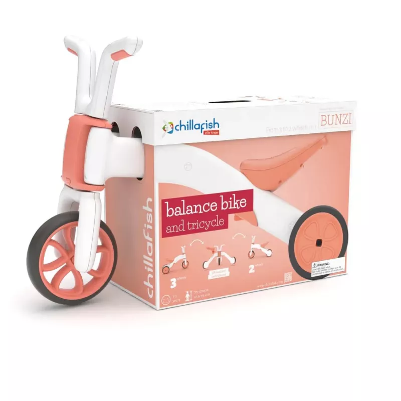 Chillafish Bunzi 2-in-1 Laufrad und Dreirad, Flamingo Pink, 1-3 Jahre