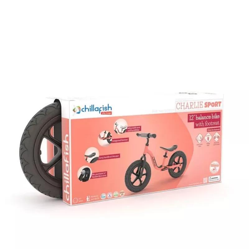 Chillafish Charlie Sport 12 Laufrad, Flamingo Pink, 2-5 Jahre