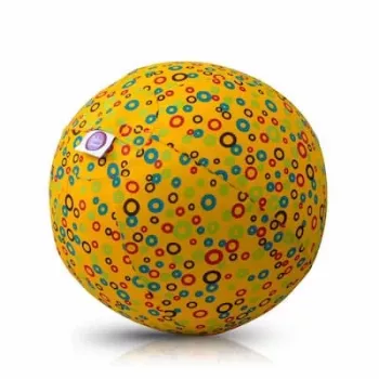BUBA BLOON Bubabloon Latexballon mit Stoffhülle, Kreise Gelb