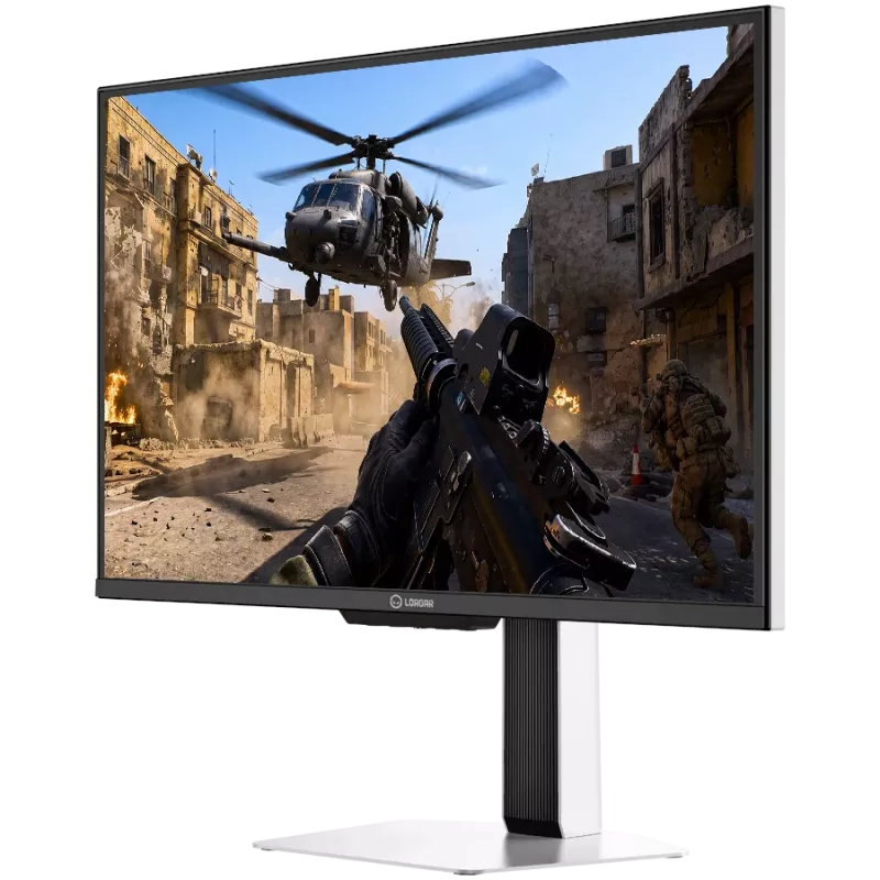 LORGAR 24,5 inch Full HD IPS 400Hz Gaming-Monitor, Dual LED, HDR600 Ready, höhenverstellbar, Weiß