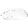 LORGAR LRG-MSA10R-WH Gaming-Maus mit Kabel, Pixart PMW3311 optischer Sensor, Hetai 571 MCU, 5000 DPI, 1000 Hz, 7 programmierbare Tasten, RGB-Hintergrundbeleuchtung, für Rechtshänder, Weiß