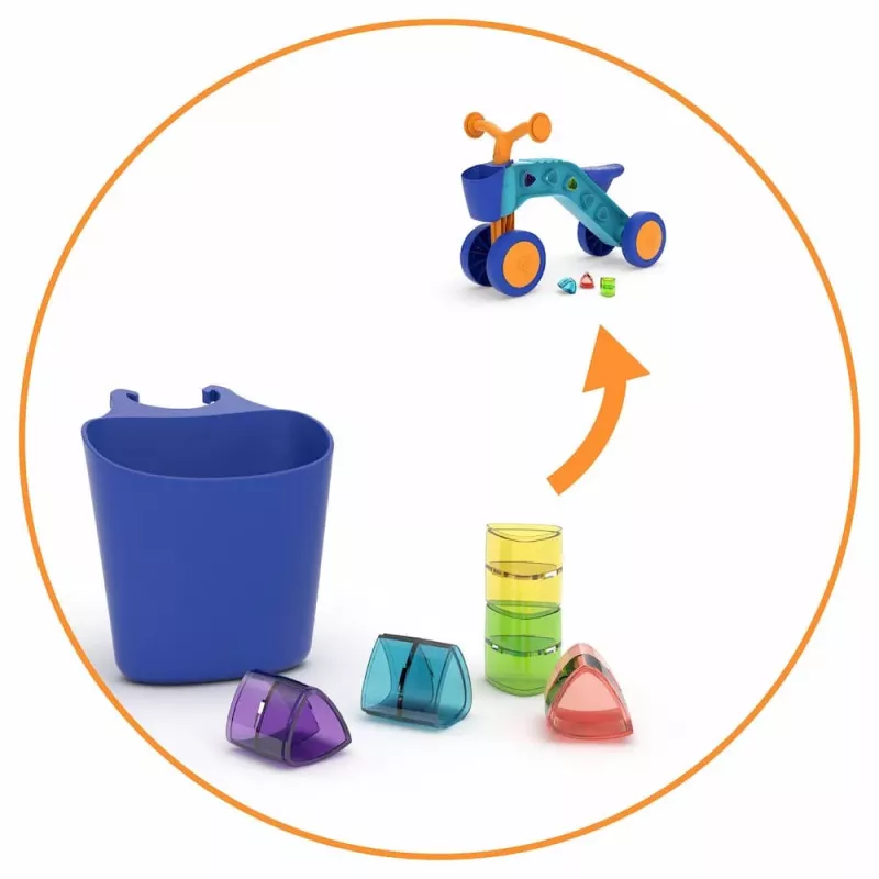 Chillafish Itsibitsi 4-Rad-Ride-On mit Korb, Blau/Orange, 1-3 Jahre