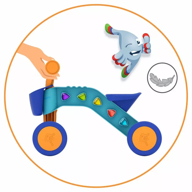 Chillafish Itsibitsi 4-Rad-Ride-On mit Korb, Blau/Orange, 1-3 Jahre