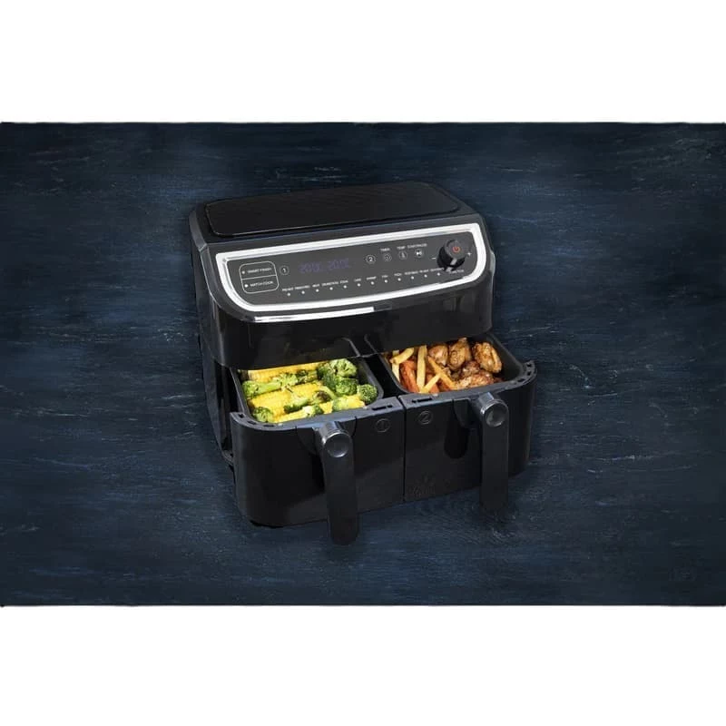 Gastronoma Dual Basket Heißluftfritteuse 9L 2400W Schwarz