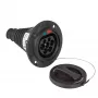 Akyga AK-SC-E26 Typ-2-EV-Ladestecker (männlich), dreiphasig, 32 A, IP44, Schwarz
