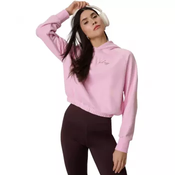 4F Damen Sweatshirt Hellrosa Rundhalsausschnitt F2175 Größe L