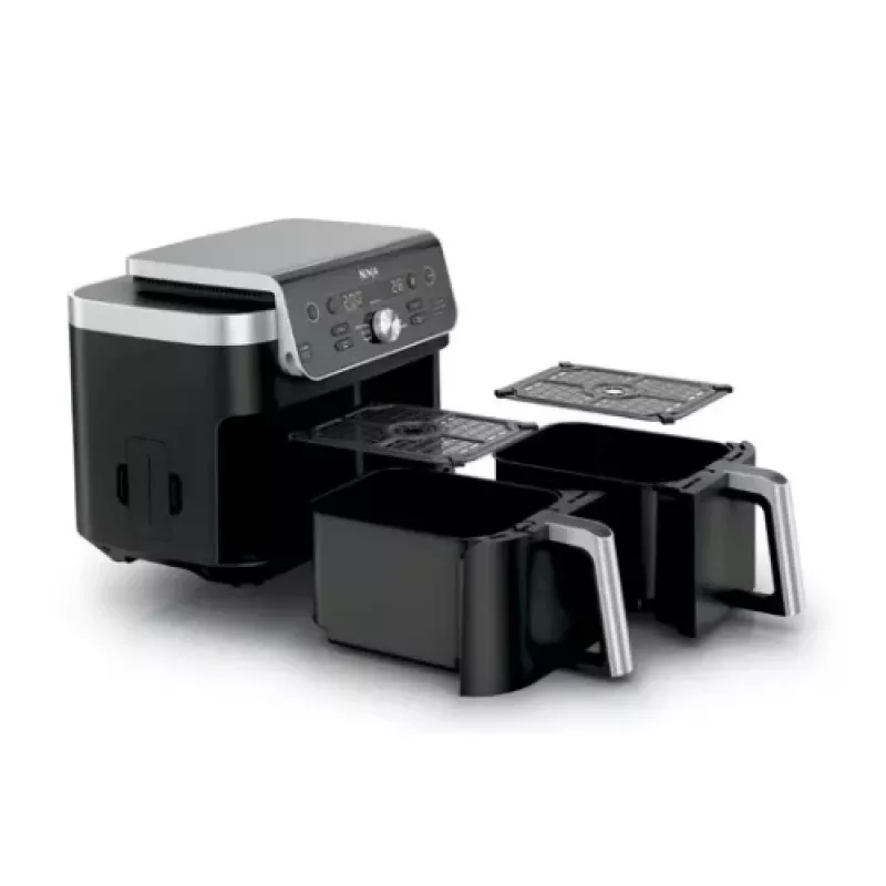 Ninja Dual Zone XL DZ950EU Heißluftfritteuse 9,5 L 2470 W, Schwarz/Grau