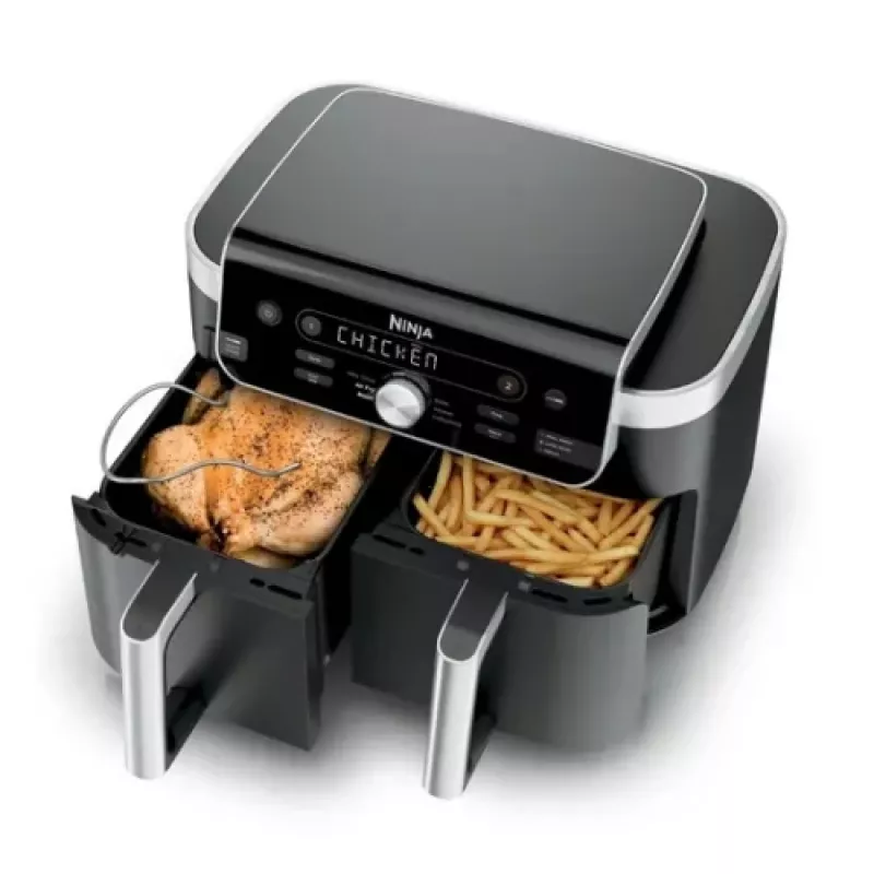 Ninja Dual Zone XL DZ950EU Heißluftfritteuse 9,5 L 2470 W, Schwarz/Grau