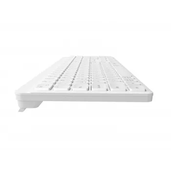 NATEC Tang US kabellose Bluetooth + 2,4 GHz Silent Slim Tastatur, Weiß