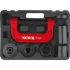 Yato YT-25413 173-teiliges Steckschlüssel- und Bit-Set mit 1/4 inch, 3/8 inch, 1/2 inch Antrieb, feinverzahnten Ratschen, CrV-Stahl, poliertem Chrom