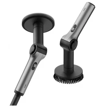 HOTO Flexi kabelloser Spin Scrubber QWQJA08 (HFE0030GL) – Teleskopische elektrische Reinigungsbürste mit 3 Aufsätzen, IPX7, USB-C