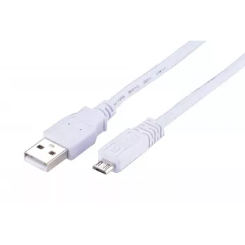 LinkIT USB 2.0 A auf Micro-B Kabel, 5m, Weiß CUSBAMMBM-050-W