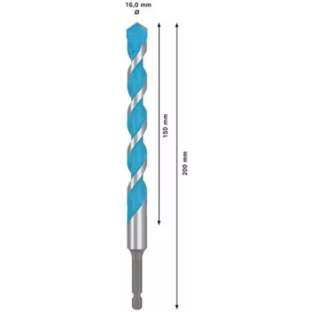 BOSCH EXPERT HEX-9 MultiConstruction Bohrer-Set, 5-teilig, Wolframcarbid, Sechskantschaft, 4-10 mm 2608902361