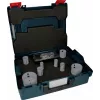 Bosch Progressor für Holz und Metall Lochsägen-Set, 7-teilig, 20-114 mm Durchmesser, Power Change Aufnahme, HSS Bi-Metall, mit Koffer 2608594431