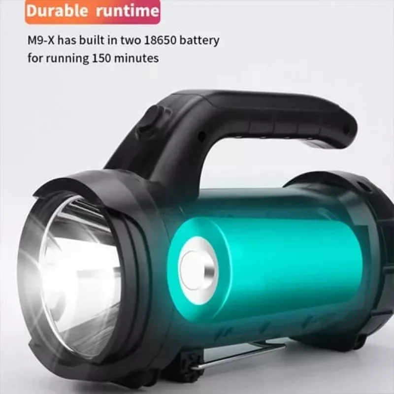 Superfire M9-X LED-Taschenlampe mit zwei 18650-Akkus, 440 lm, 150 min Laufzeit