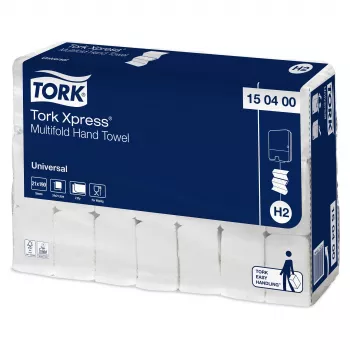 Tork Xpress H2 Universal Interfold Handtücher 150400, 2-lagig, Weiß, 3990 Handtücher