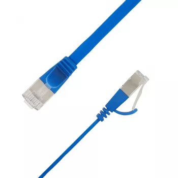 LinkIT Flaches U/FTP Cat6A Patchkabel Blau 2m (STP-FL6A-00200-BL)
