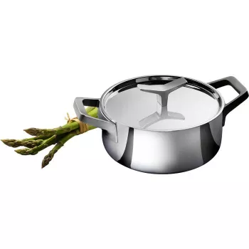 Electrolux E9KLSA11 Kochtopf mit Deckel, 3 L, rund, Chrom