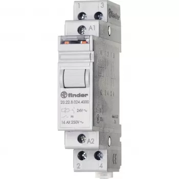 FINDER 20.22.8.024.4000 Stromstoßschalter 24 V AC 2 NO 16 A DIN-Schiene