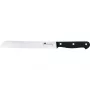 DUE CIGNI 2C 761/20 Gezacktes Brotmesser 26 cm X50CrMoV15 Stahl Schwarzer POM-Griff