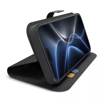 SBS Wallet Smart Hülle für iPhone 18 Pro mit Wallet und Stand - Schwarz