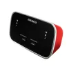 AIWA CRU-19RD Rotes Radiowecker mit FM/AM-Tuner, Doppelalarm, Snooze, Sleep-Timer, LED-Anzeige, Batterie-Backup