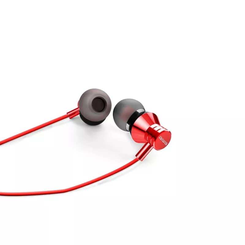 AIWA ESTM-50USB-C/RD In-Ear Stereo-Headset mit Mikrofon, USB-A, Rot