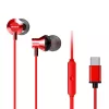 AIWA ESTM-50USB-C/RD In-Ear Stereo-Headset mit Mikrofon, USB-A, Rot