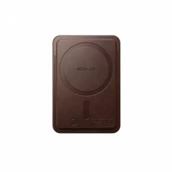 NOMAD Leather Mag Wallet – MagSafe- und Apple Find My-kompatible Leder-Geldbörse (Braun)