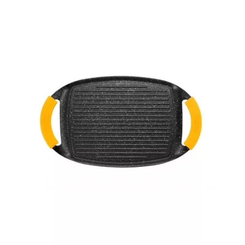 IBILI Vulcano rechteckige Grillpfanne 36x22,5 cm antihaftbeschichtet aus Aluminiumguss