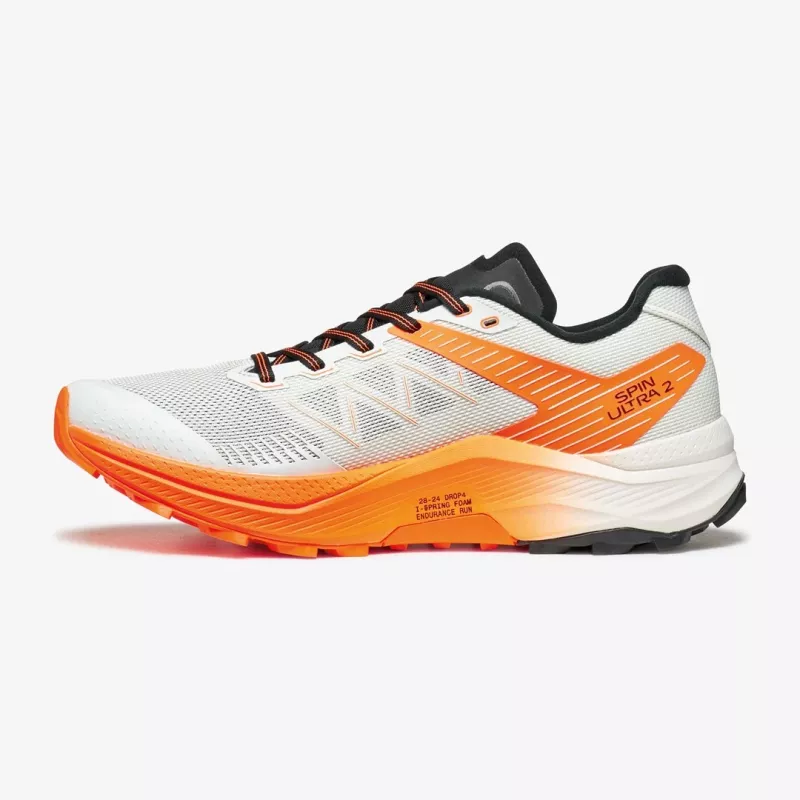 Scarpa Spin Ultra 2 Trailrunning-Schuhe - Ice Orange/Fluo Yellow - EU 46