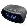 AIWA CR-09J FM-Uhrenradio mit Dual-Alarm, LED-Anzeige, Schwarz