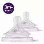 Philips Avent Natural Response Babyflaschensauger, schneller Milchfluss, 3m+, 2er-Pack, Silikon, Transparent