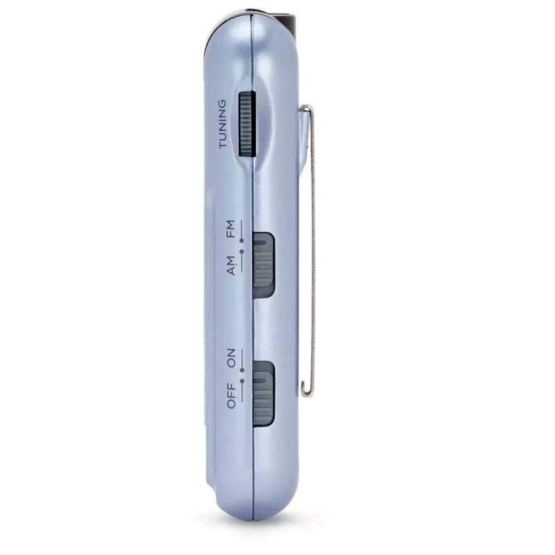 AIWA R-22SL tragbares AM/FM-Taschenradio mit Kopfhörern, grau