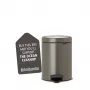 Brabantia NewIcon 5 Liter Treteimer, Platinum