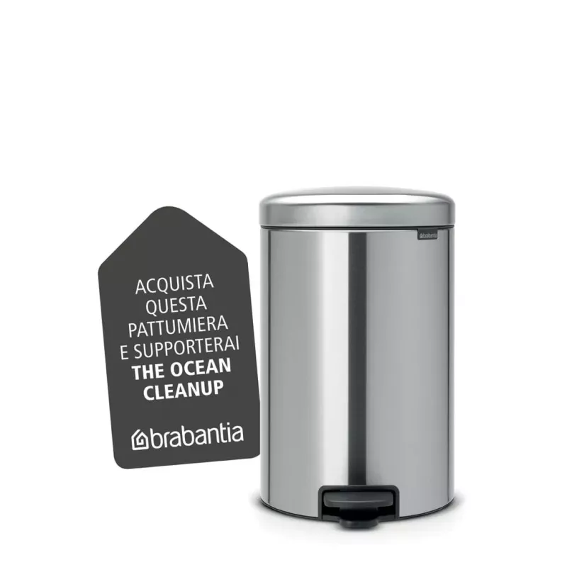Brabantia NewIcon 20L Tretmülleimer, Matt Steel