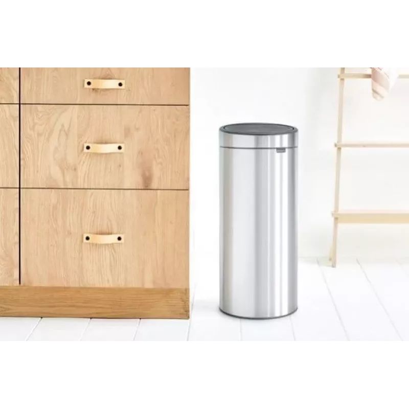 Brabantia Touch Bin 30L Abfalleimer, Matt Steel