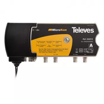 Televes KVE2025RK65 Breitbandverstärker 20/25dB mit Rückkanal 5-65MHz 20dB (534212)