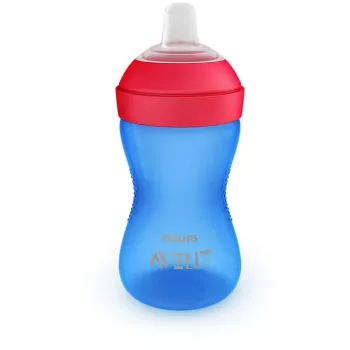 Philips Avent My Grippy Trinklernbecher mit weichem Ausguss 300ml, 9M+, Blau