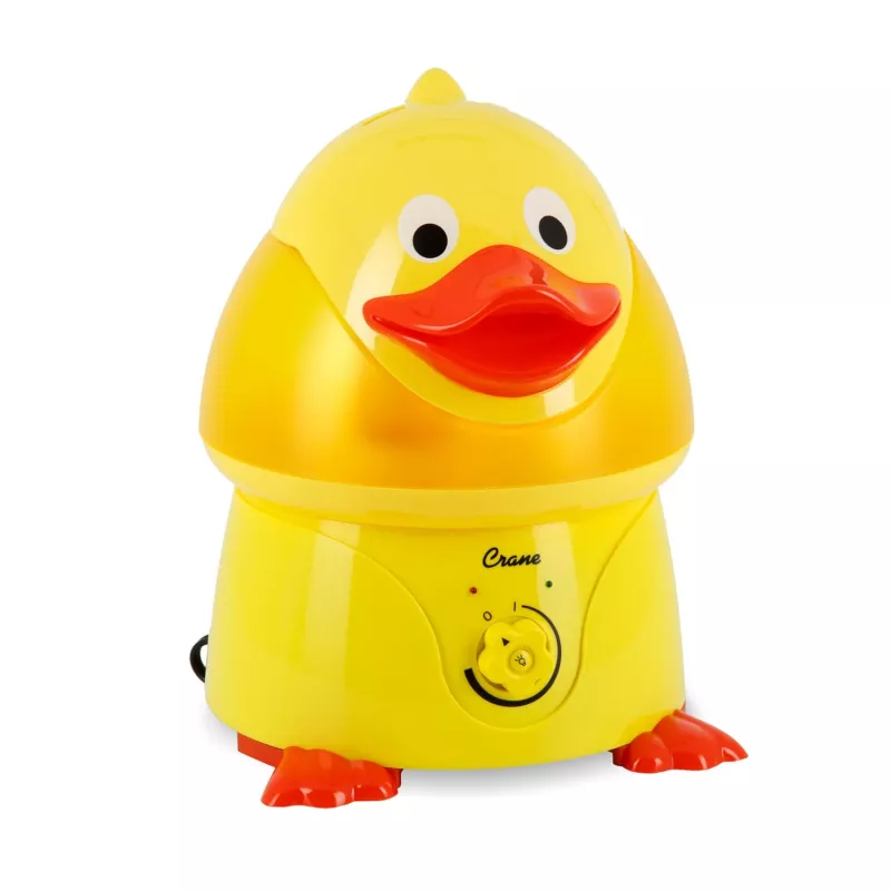 Crane Ultraschall-Luftbefeuchter mit kaltem Nebel für Kinder - Entenform, 1-Gallonen-Tank, leise, filterfrei, BPA-frei, 24h Laufzeit