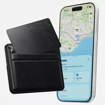 NOMAD Tracking Card V2 - Wallet Finder Karte kompatibel mit Apple Find My (Schwarz)