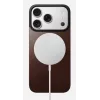 NOMAD Magnetic Leather Back für iPhone 17 Pro MagSafe-kompatibel Horween Leder Rustic Brown