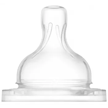 Philips AVENT Anti-Kolik Babyflaschen Silikonsauger 1M+, Langsam fließend, 2er-Pack
