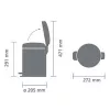 Brabantia NewIcon 5L Tretmülleimer Brilliant Steel