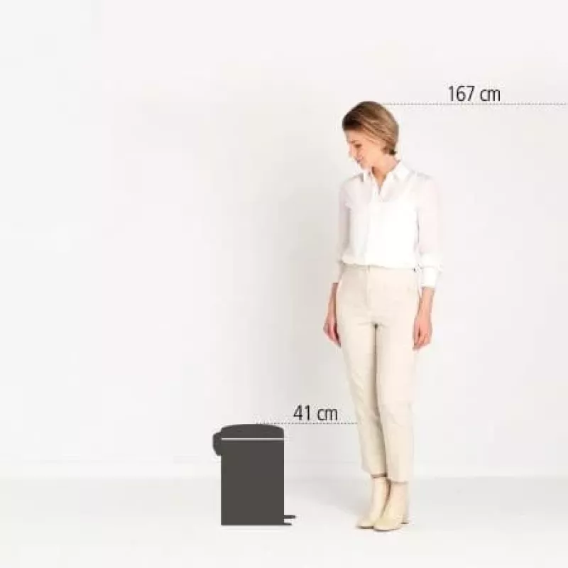 Brabantia NewIcon Tretabfallbehälter 12L Matt Steel