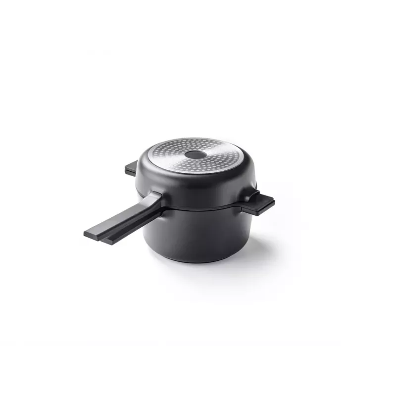 Brabantia All-in-One 5-teiliges Edelstahl-Kochgeschirr-Set mit Glasdeckeln, induktionsgeeignet, Silber