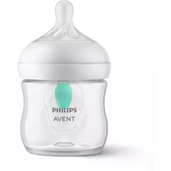 Philips Avent Natural Response Anti-Colic Babyflasche mit AirFree Ventil, 125 ml, Newborn Flow 1, 0m+