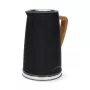 Gastronoma 18130006 Elektrischer Wasserkocher, 1,7 L, 2200 W, Edelstahl, Schwarz, kabellos, 360°-Basis