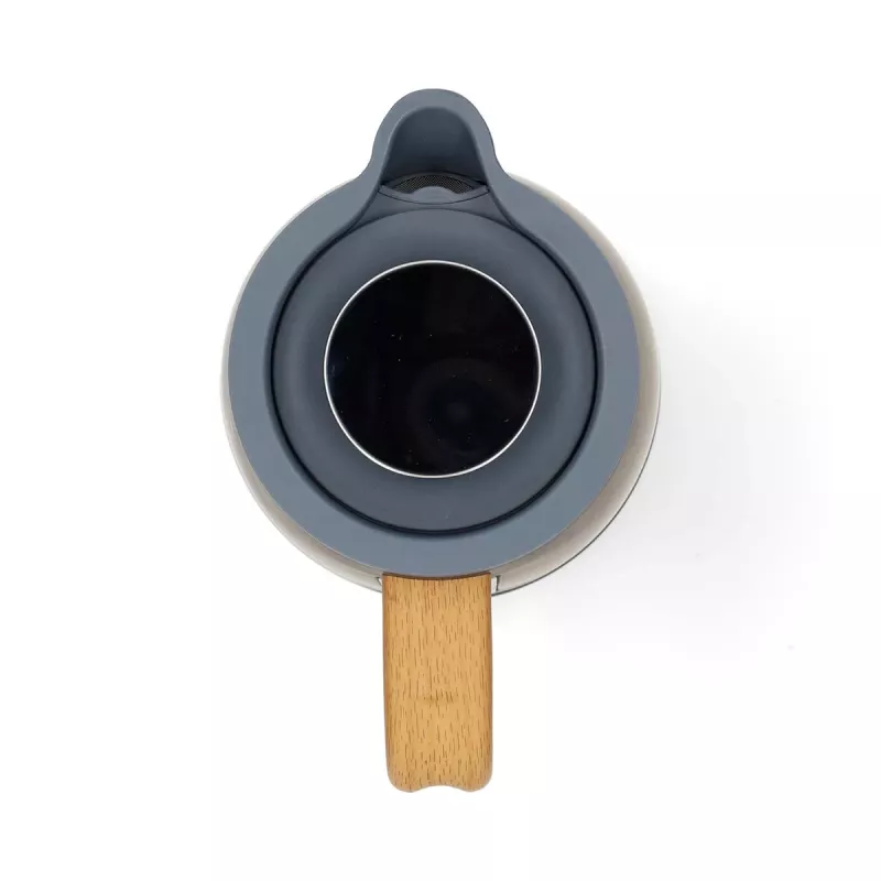 Gastronoma 18130006 Elektrischer Wasserkocher, 1,7 L, 2200 W, Edelstahl, Schwarz, kabellos, 360°-Basis