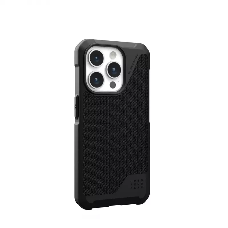 UAG Metropolis LT Magsafe Hülle für iPhone 15 Pro – Aramidfaser, Schwarz